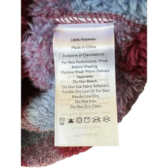 Eddie Bauer Ultra Plush Fleece Quarter Zip Sweatshirt Plaid Print Pullover SZ XL - Picture 7 of 11